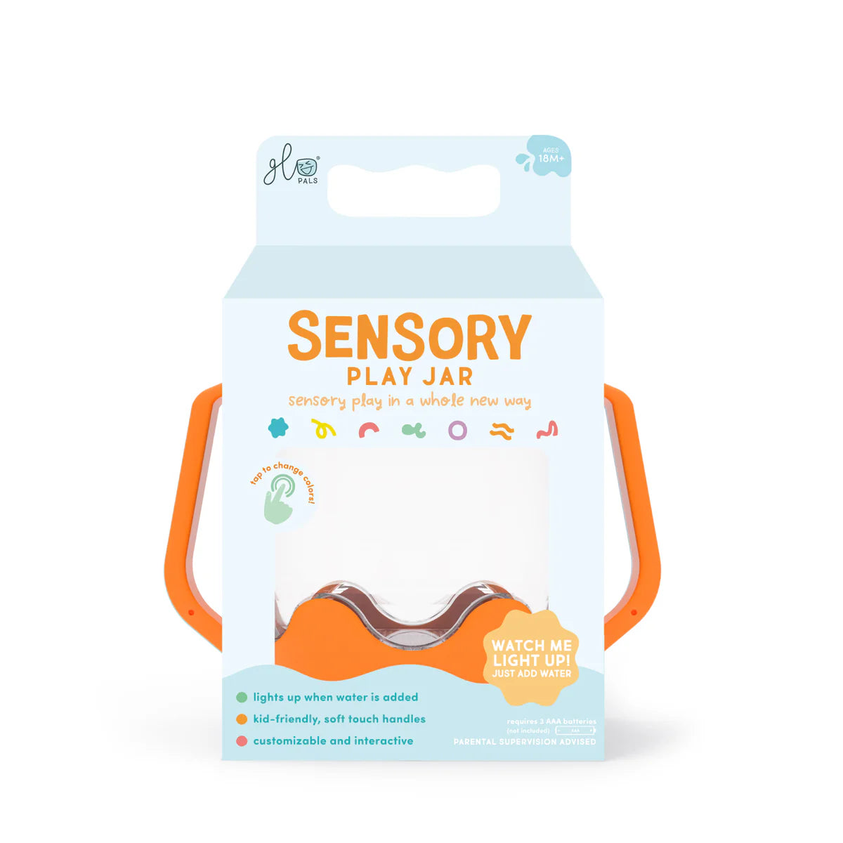 Glo Pals - Sensory Light Up Jar - Orange