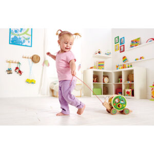 Hape Walk-A-Long Snail Toddler Wooden Pull Toy