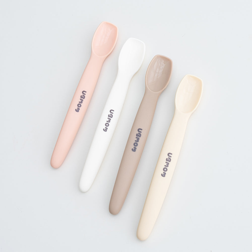 UBMOM Silicone Soft-Tip Baby Feeding Spoon Case Set