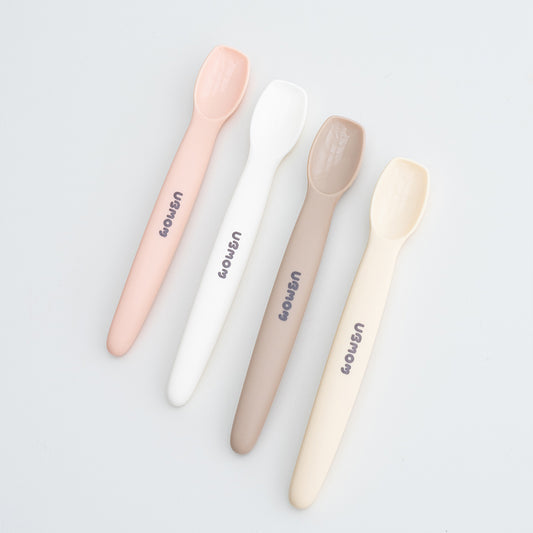 UBMOM Silicone Soft-Tip Baby Feeding Spoon Case Set