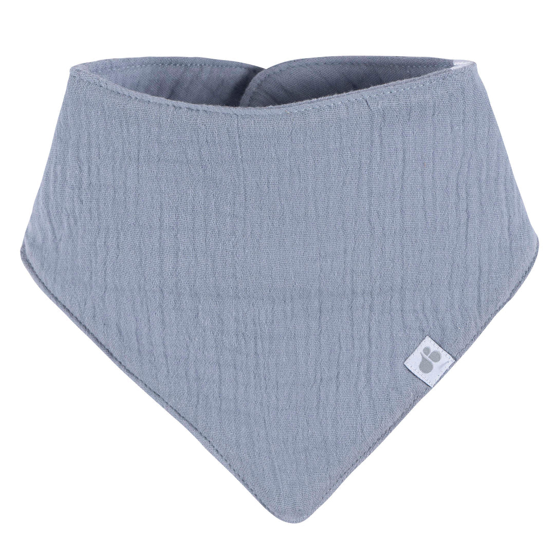 Just Born 4-Pack Muslin Bandana Bibs (Blue)