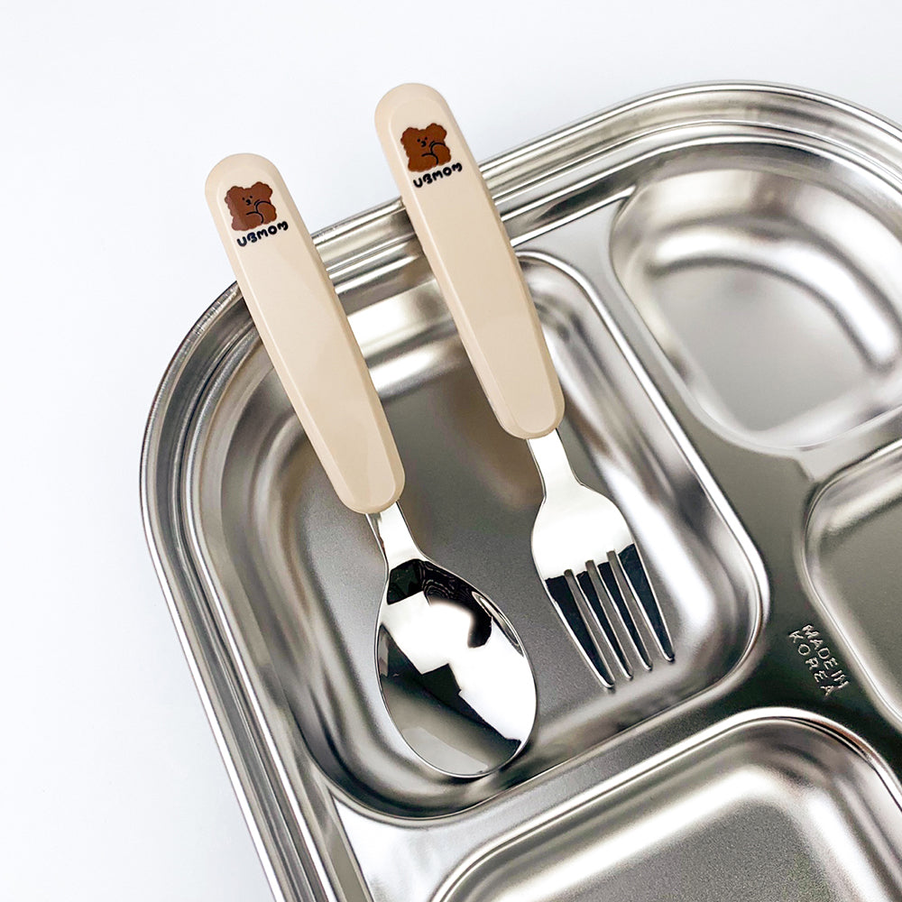 UBMOM Stainless Steel Spoon and Fork Set with Case