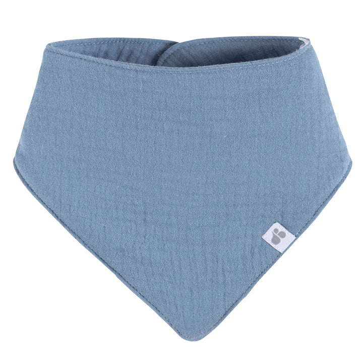 Just Born 4-Pack Muslin Bandana Bibs (Blue)