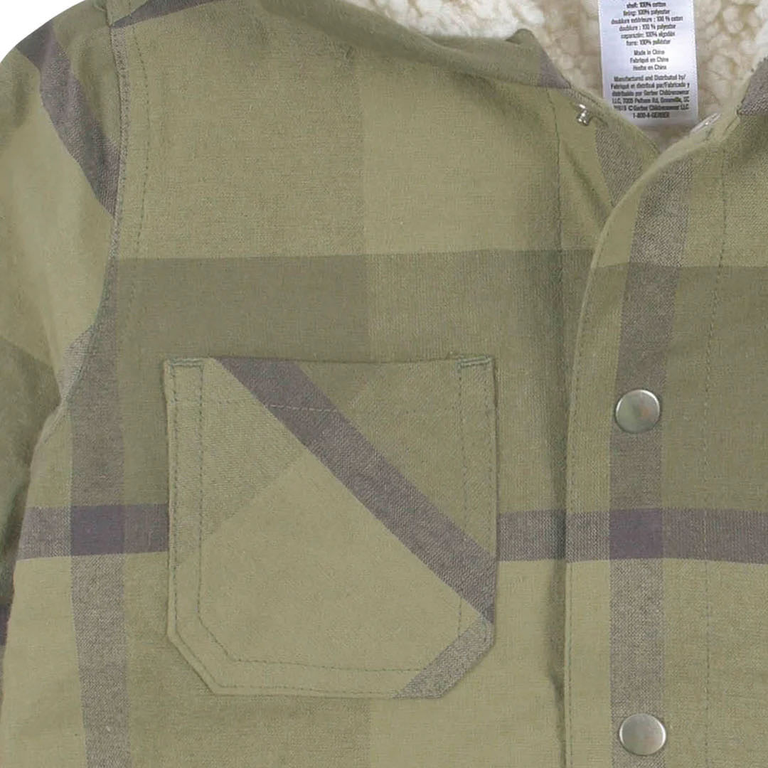 Gerber Childrenswear 2pc Flannel Jacket and Jogger Pants