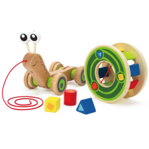 Hape Walk-A-Long Snail Toddler Wooden Pull Toy