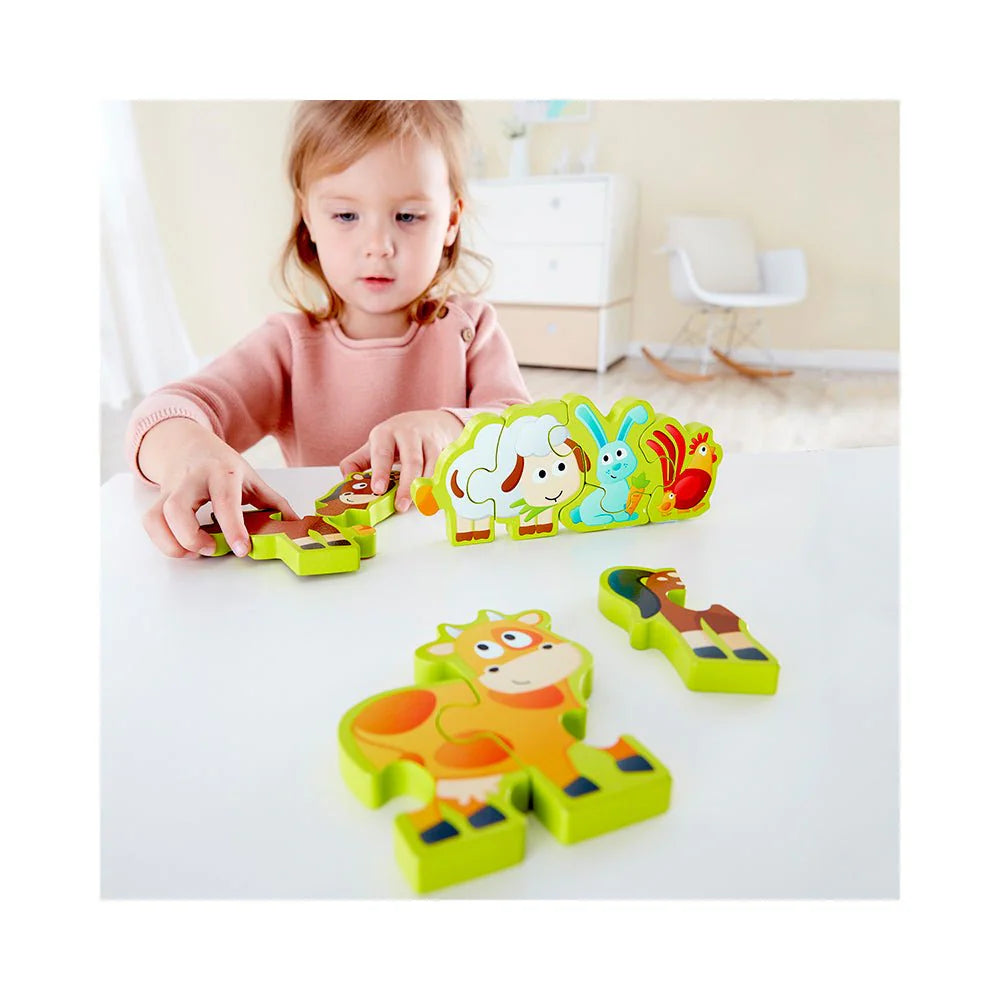 Hape Numbers and Farm Animals Wooden Puzzle